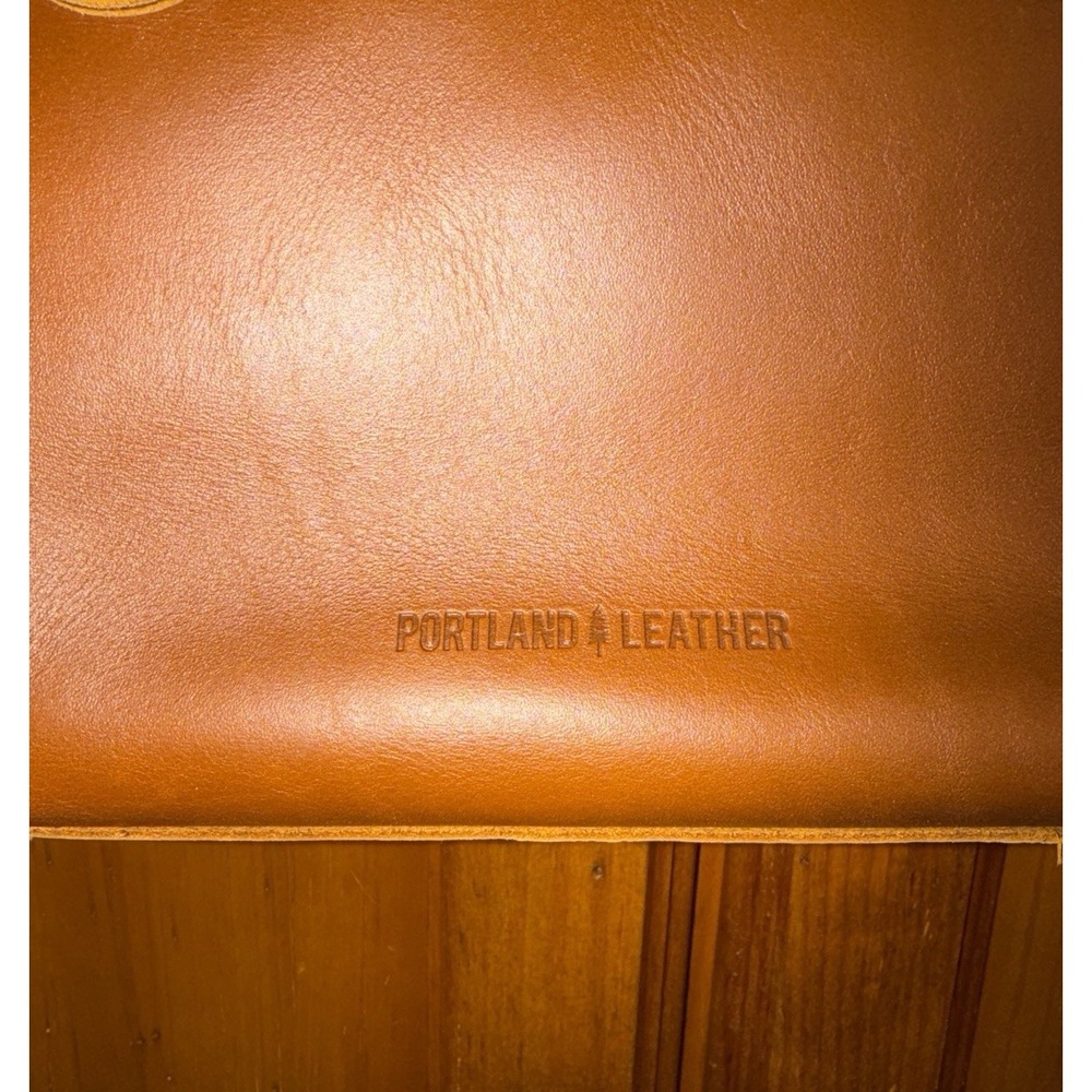 Portland Leather Goods Raindrop Crossbody Bag Purse Honey Small Brown Top Handle - Picture 5 of 16